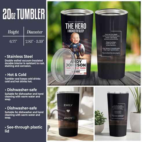Personalized Baby Captain America Tumbler – CNN Parody Gift for Moms & Kids